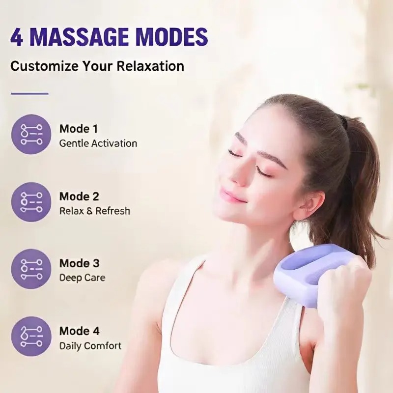 Electric Massage Gun Deep Tissue - Pistola de Masaje Fascial Recargable, Masajeador