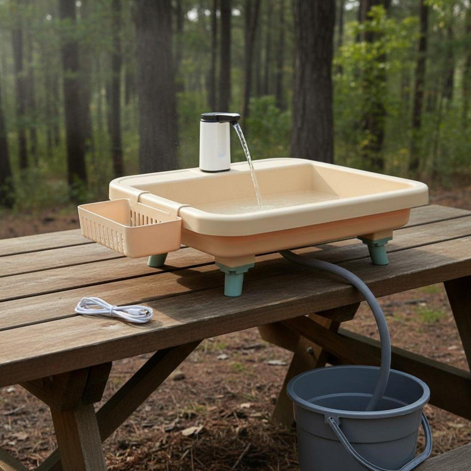Camping - Lavabo Portátil para Acampar al Aire
