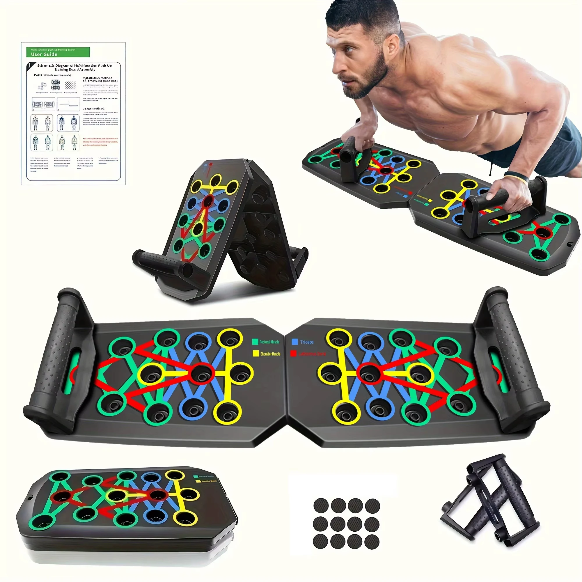 Push Up Board Foldable Multi Function - 1 unidad: tabla plegable multifuncional para