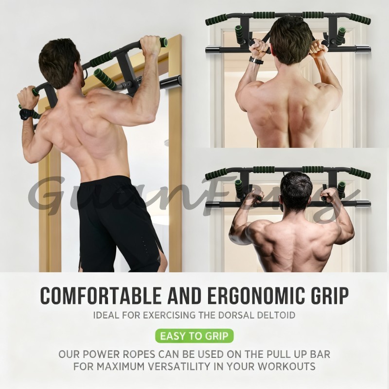 Door Pull Up Bar No Screw - Barra de dominadas y flexiones sin