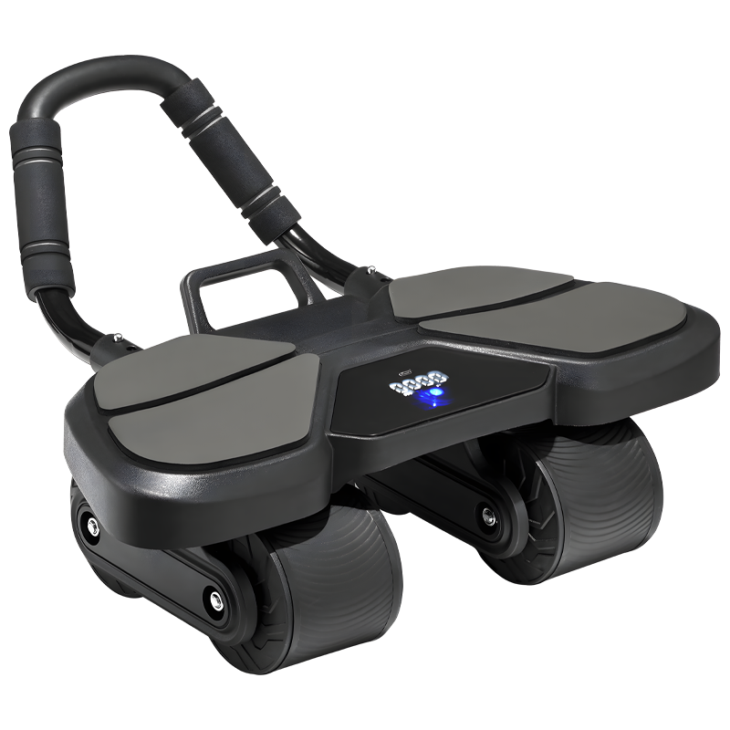 Ab Roller Wheel With Elbow Support - Rodillo de rueda Ab negro con