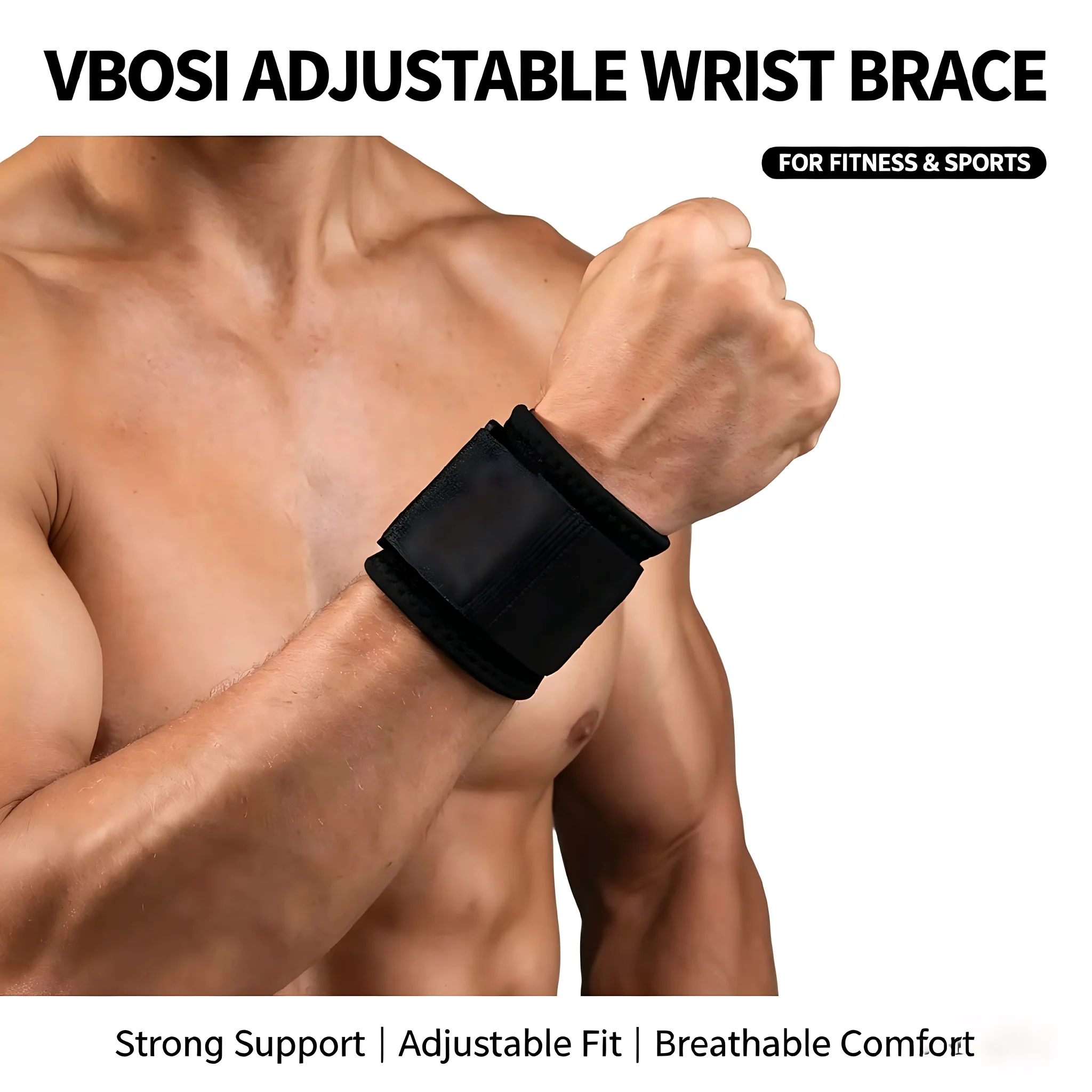 Wrist Wraps Weightlifting Support - Muñequeras Profesionales Transpirables para Levantamiento de