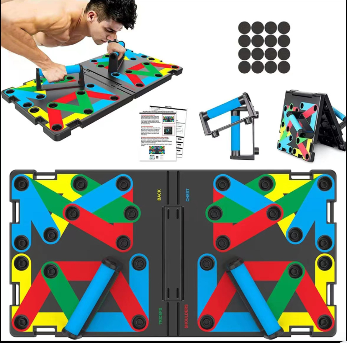 Push Up Board Foldable Multi Function - Tabla de realce plegable multifuncional, herramienta