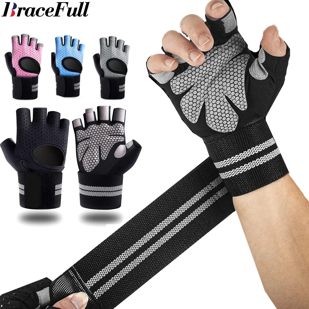 Wrist Wraps Weightlifting Support - 1 par de guantes de gimnasio