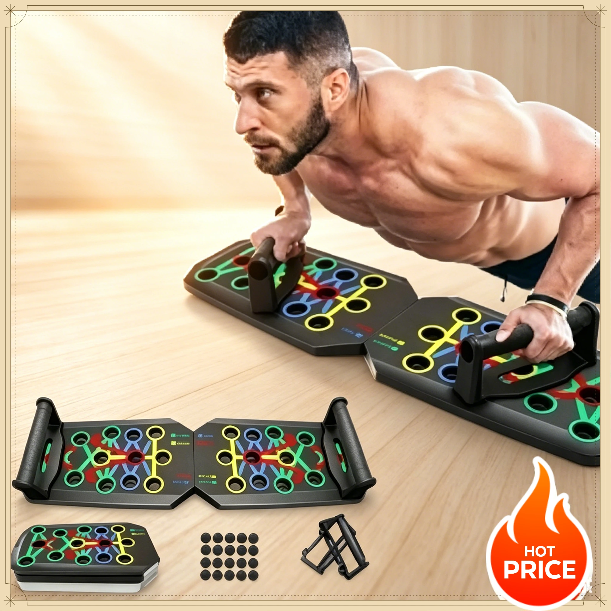 Tabla de Entrenamiento Muscula - Push Up Board Foldable Multi Function reseña y precio