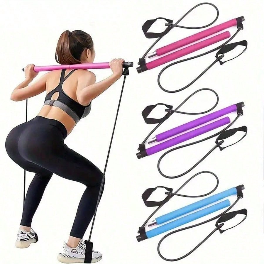 Kit de barra para pilates con  - Pilates Bar Kit With Resistance Bands reseña y precio