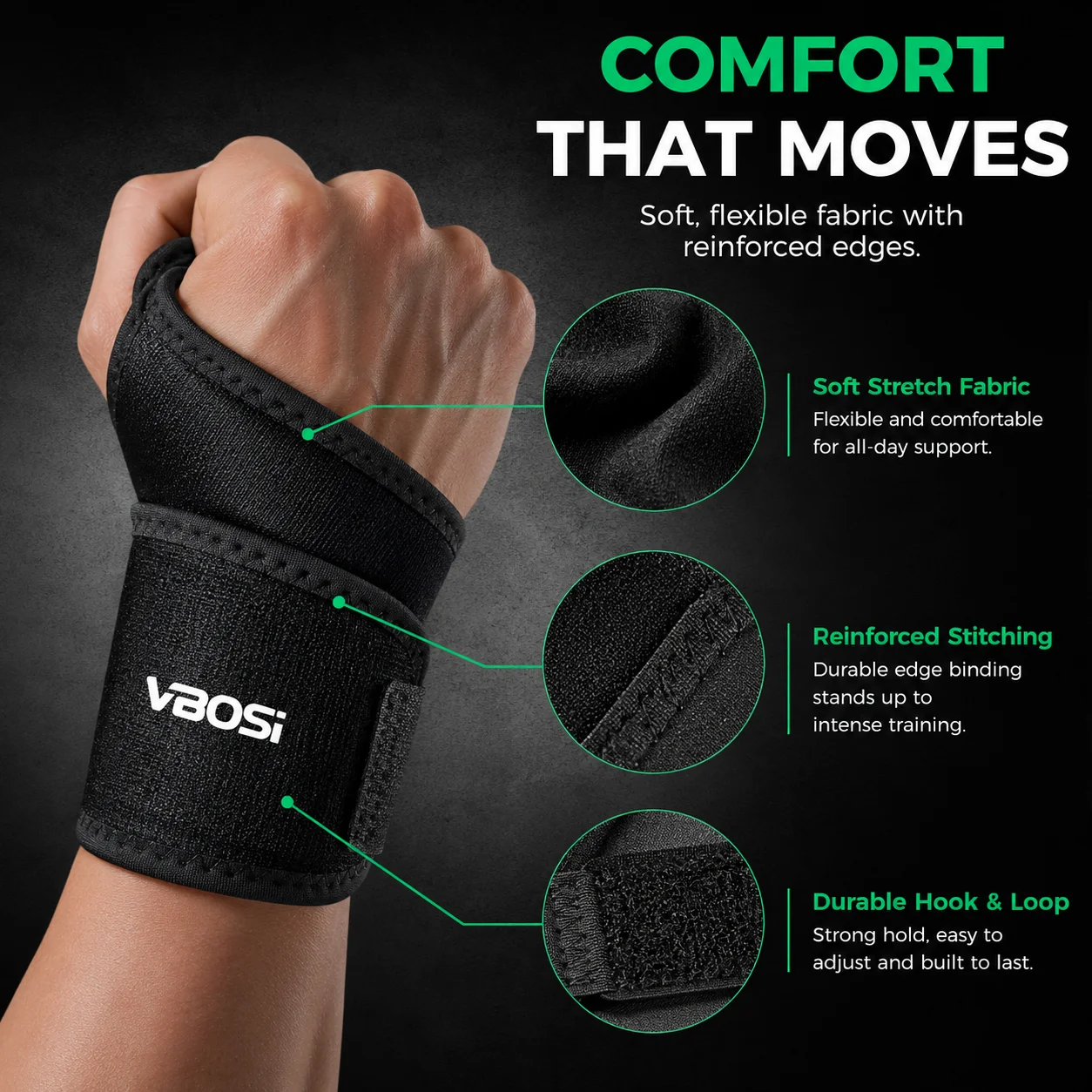 Soporte de Muñeca Ajustable VB - Wrist Wraps Weightlifting Support reseña y precio