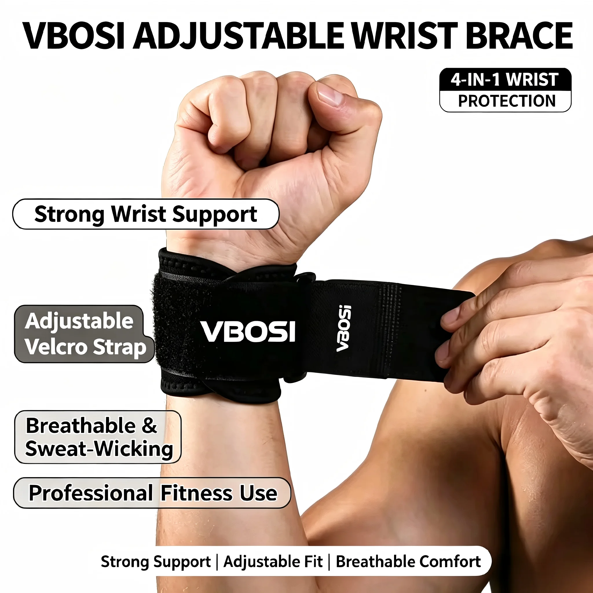 Muñequeras Profesionales Trans - Wrist Wraps Weightlifting Support reseña y precio