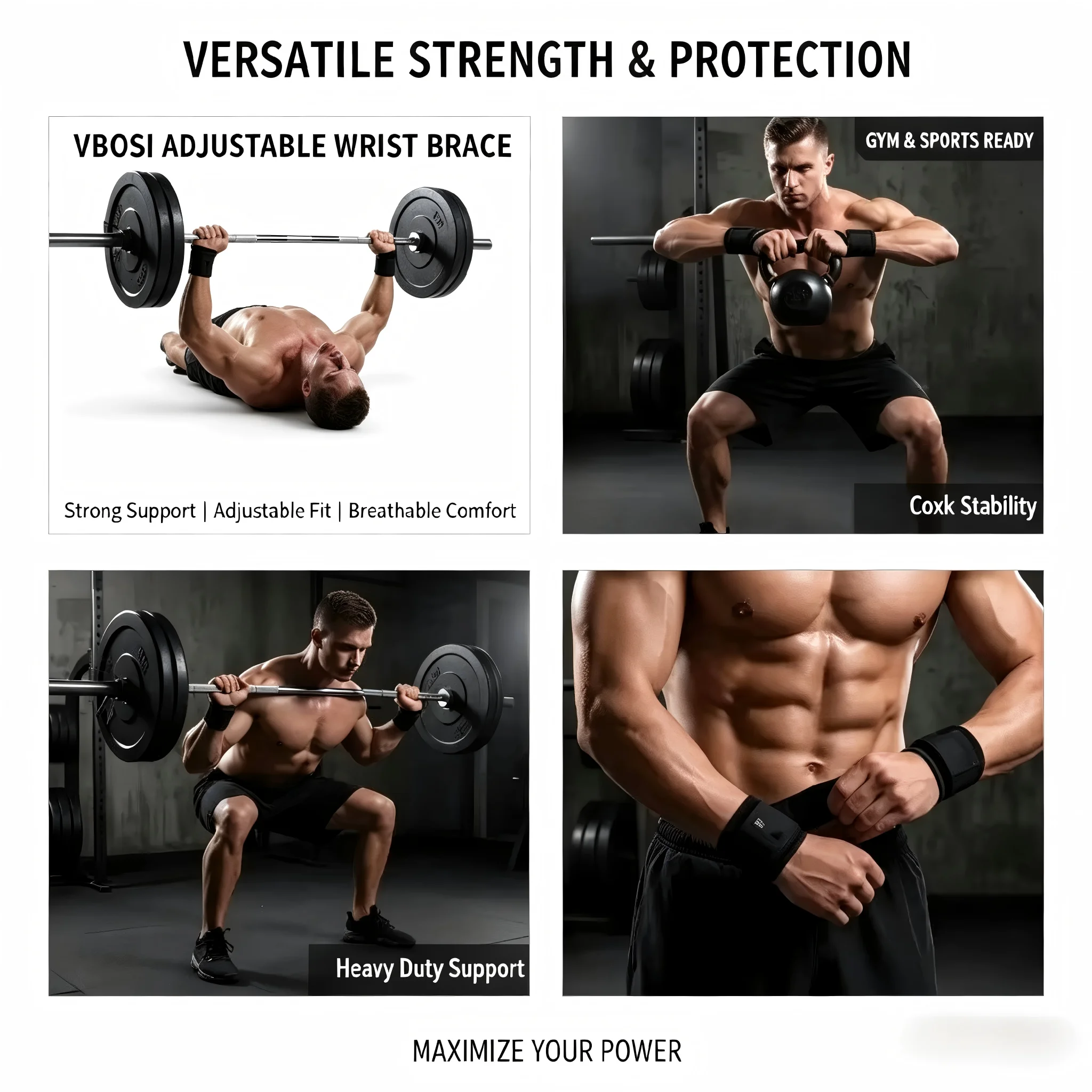 Muñequeras Profesionales Trans - Wrist Wraps Weightlifting Support reseña y precio