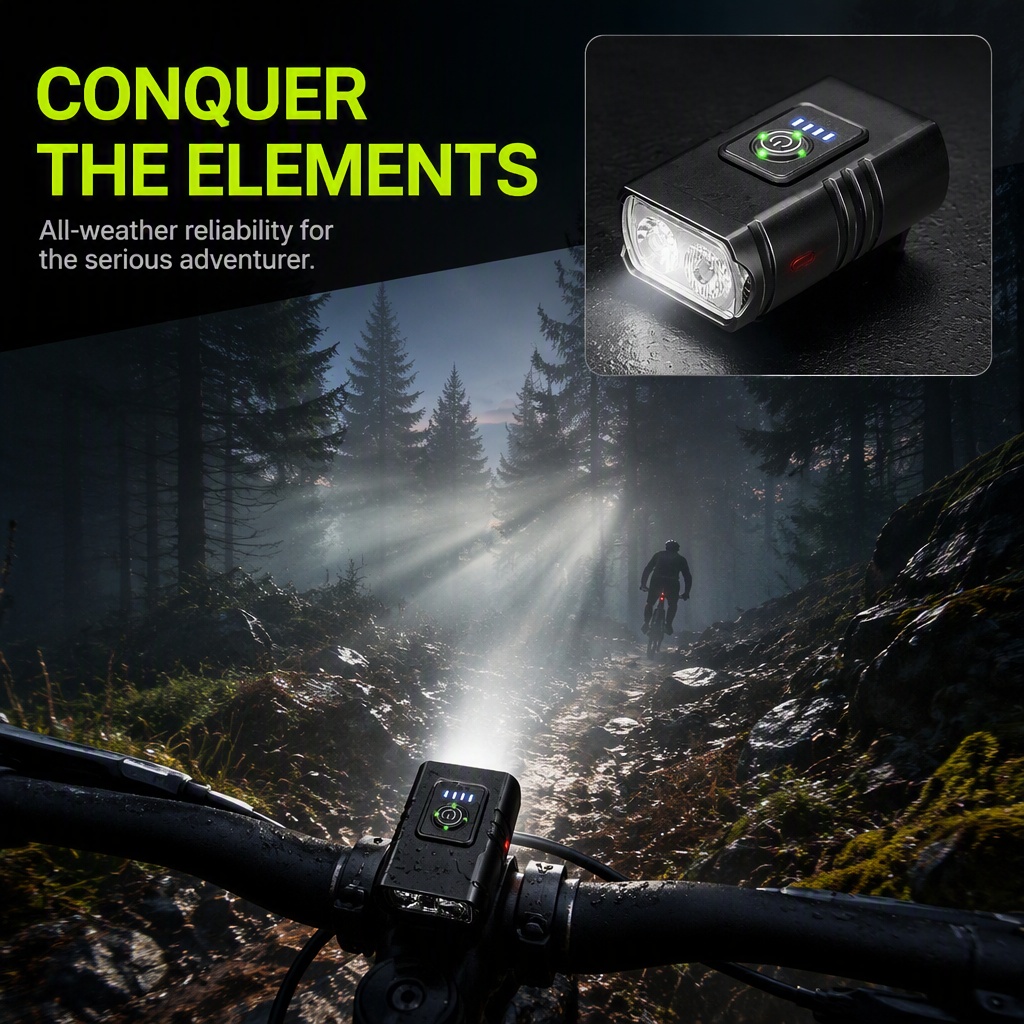 Luz de bicicleta recargable po - Rechargeable Bicycle Headlight 1000 Lumen reseña y precio