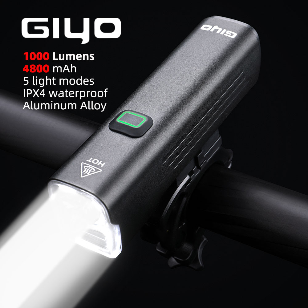 GIYO-luz para bicicleta de 100 - Rechargeable Bicycle Headlight 1000 Lumen reseña y precio